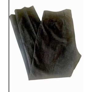 Good Man Brand "The Soho" Men's Dress Pants Gray Wool Linen Italy Slim Fit 34x32